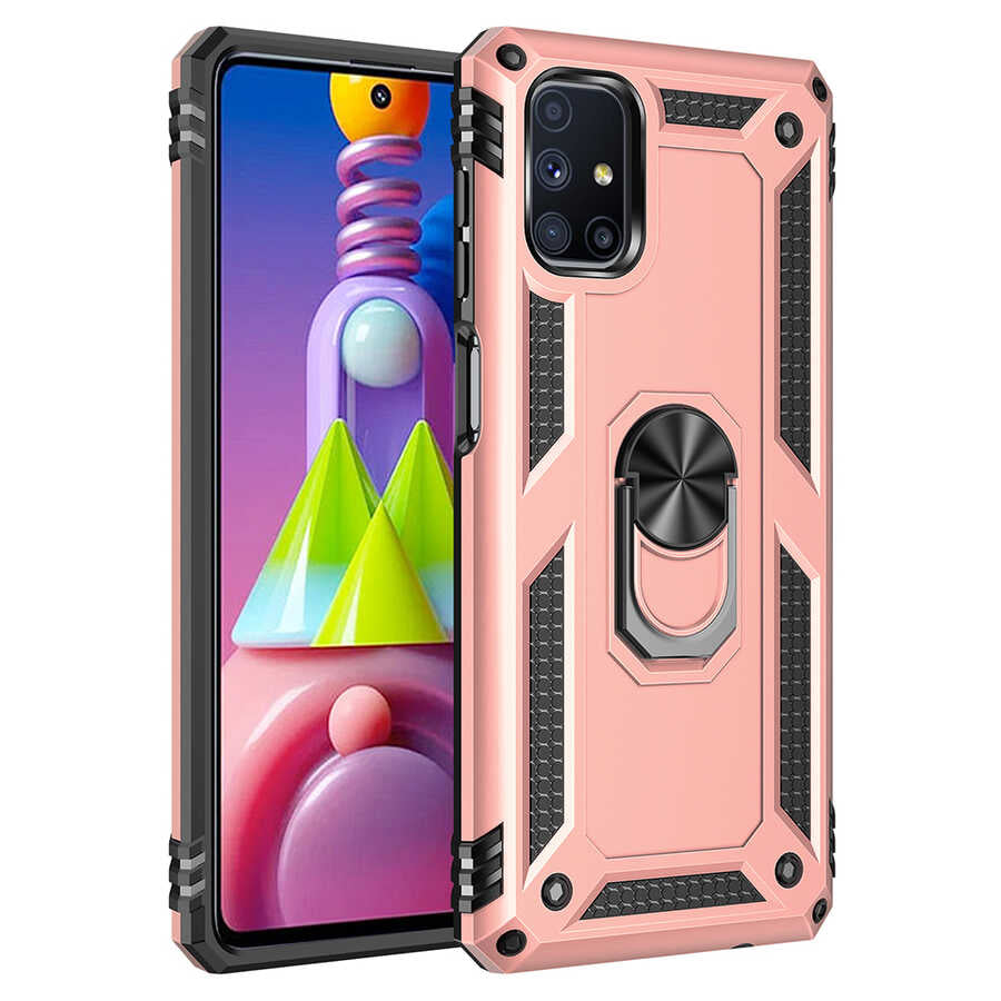 Galaxy M51 Kılıf Zore Vega Kapak Rose Gold