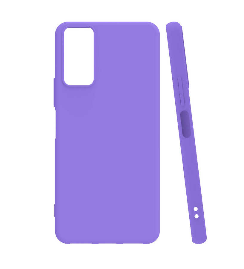 Galaxy M52 Kılıf Zore Biye Silikon Lila