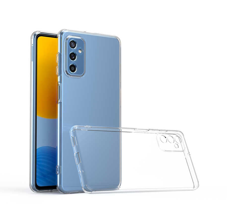 Galaxy M52 Kılıf Zore Kamera Korumalı Süper Silikon Kapak Renksiz
