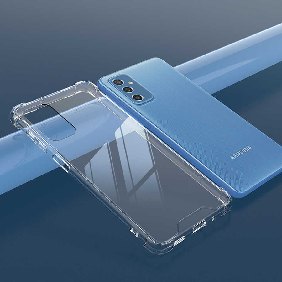 Galaxy M52 Kılıf Zore Nitro Anti Shock Silikon Renksiz