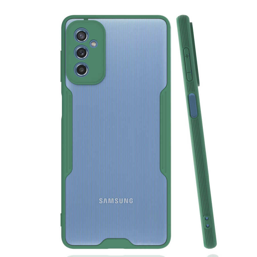 Galaxy M52 Kılıf Zore Parfe Kapak Koyu Yeşil