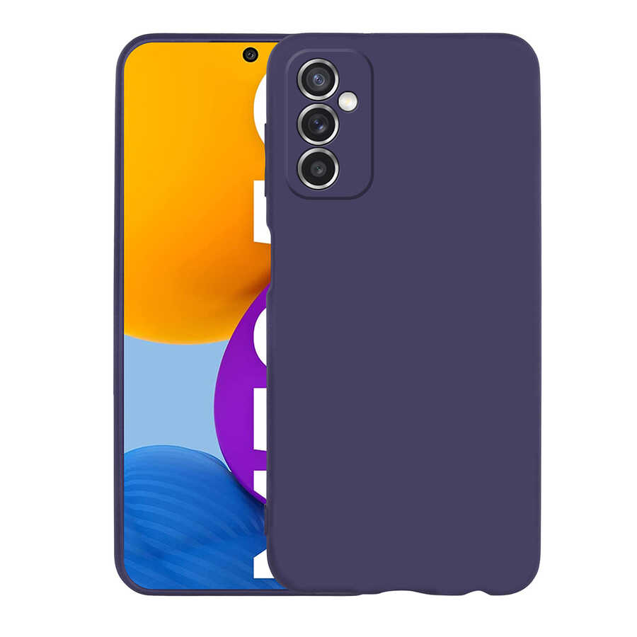 Galaxy M52 Kılıf Zore Premier Silikon Kapak Lacivert
