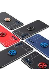 Galaxy M52 Kılıf Zore Ravel Silikon Kapak Siyah-Kırmızı