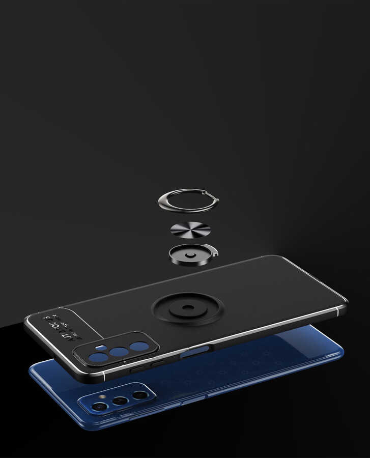 Galaxy M52 Kılıf Zore Ravel Silikon Kapak Siyah