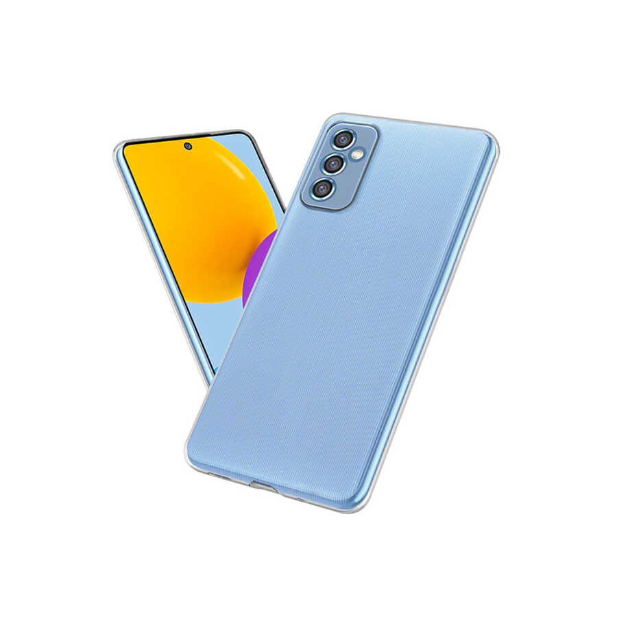 Galaxy M52 Kılıf Zore Süper Silikon Kapak Renksiz