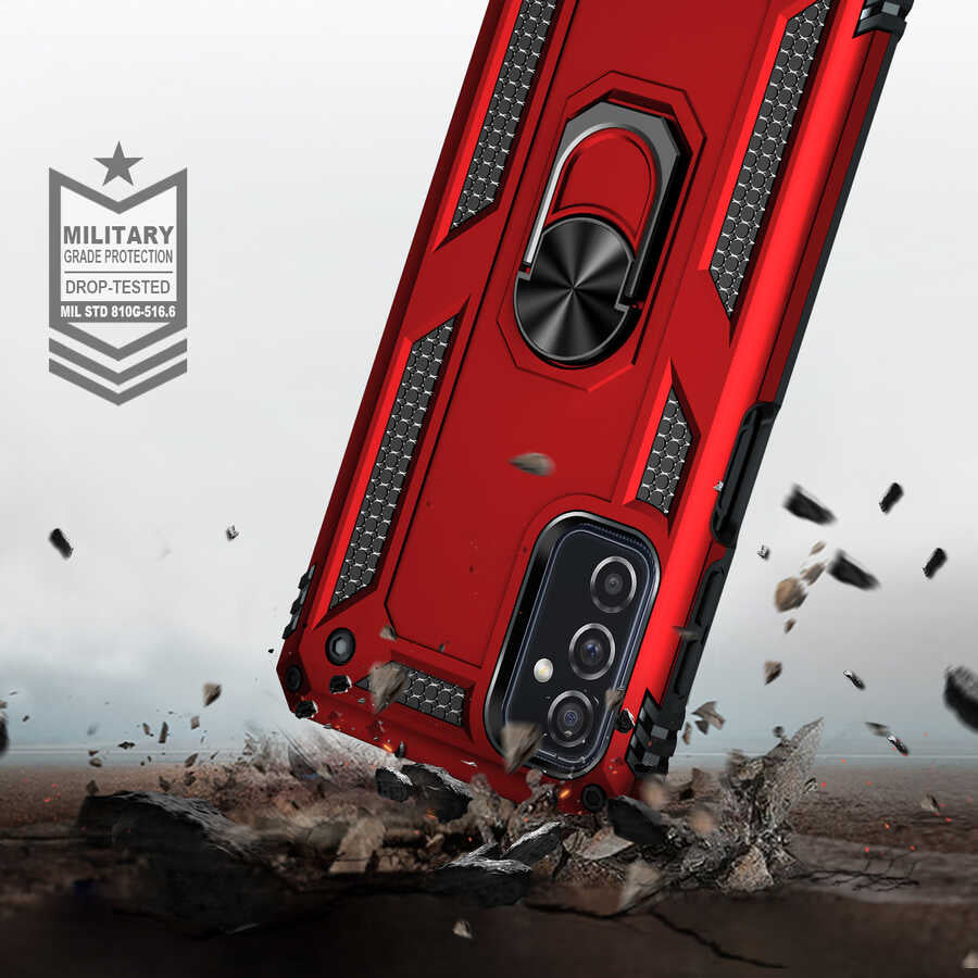 Galaxy M52 Kılıf Zore Vega Kapak Gri