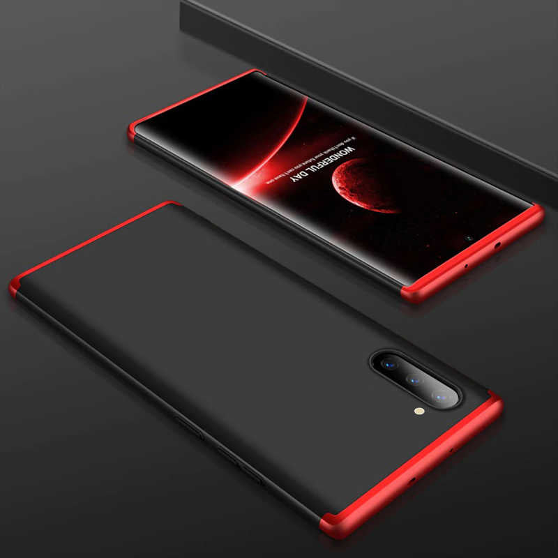 Galaxy Note 10 Kılıf Zore Ays Kapak Siyah-Kırmızı