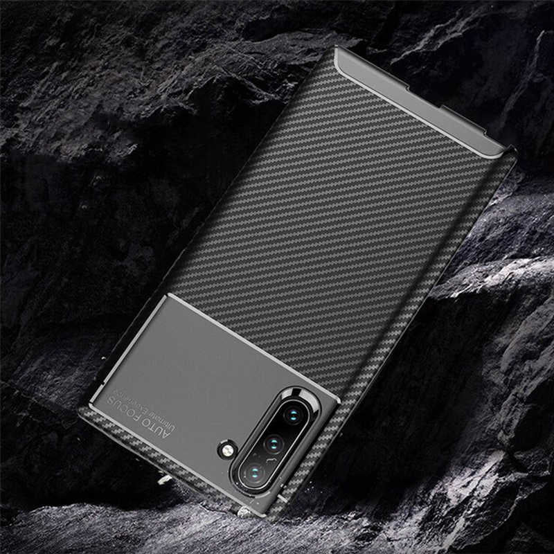 Galaxy Note 10 Kılıf Zore Negro Silikon Kapak Kahverengi