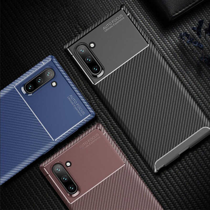 Galaxy Note 10 Kılıf Zore Negro Silikon Kapak Kahverengi