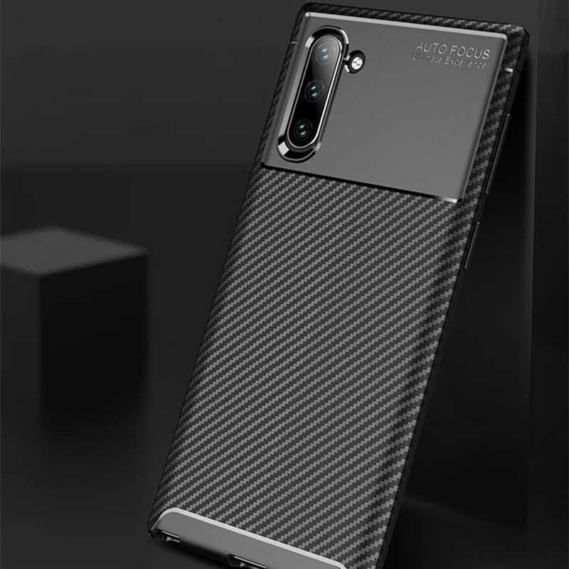 Galaxy Note 10 Kılıf Zore Negro Silikon Kapak Kahverengi