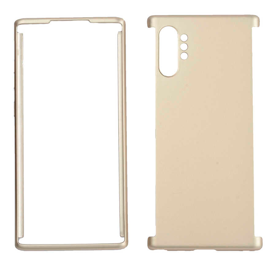 Galaxy Note 10 Plus Kılıf Zore 360 3 Parçalı Rubber Kapak Saks Mavi