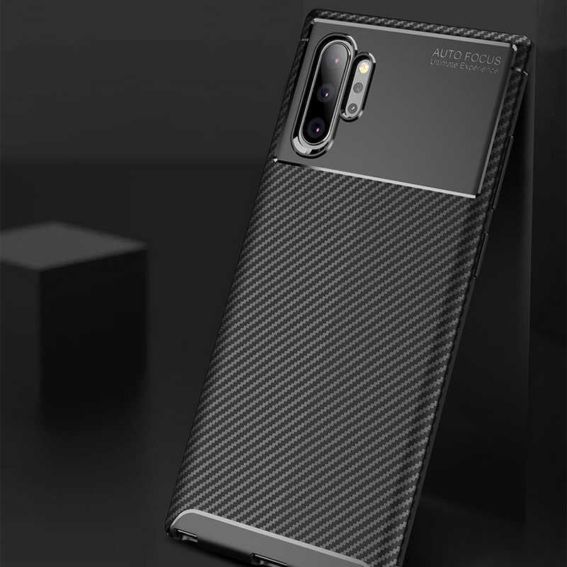 Galaxy Note 10 Plus Kılıf Zore Negro Silikon Kapak Siyah