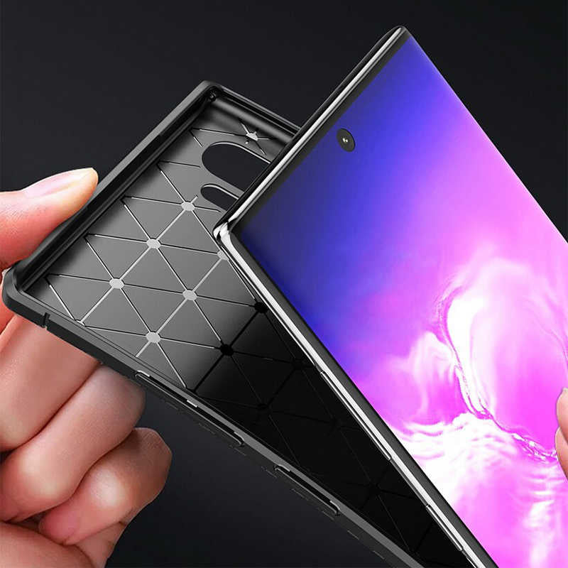 Galaxy Note 10 Plus Kılıf Zore Negro Silikon Kapak Siyah