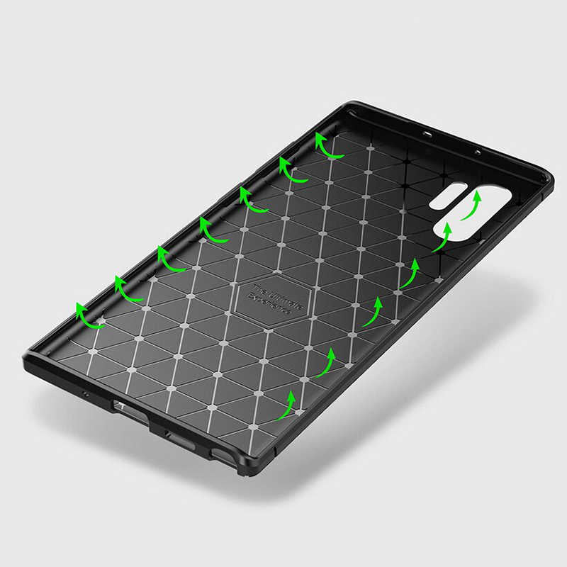 Galaxy Note 10 Plus Kılıf Zore Negro Silikon Kapak Siyah