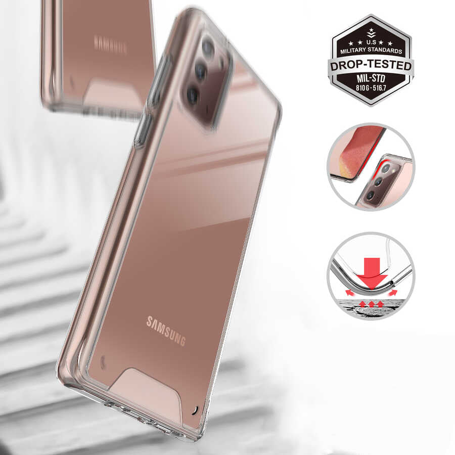Galaxy Note 20 Kılıf Zore Gard Silikon Renksiz