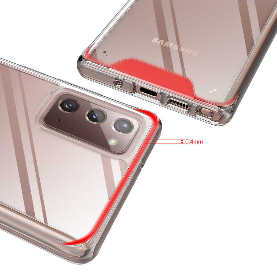 Galaxy Note 20 Kılıf Zore Gard Silikon Renksiz