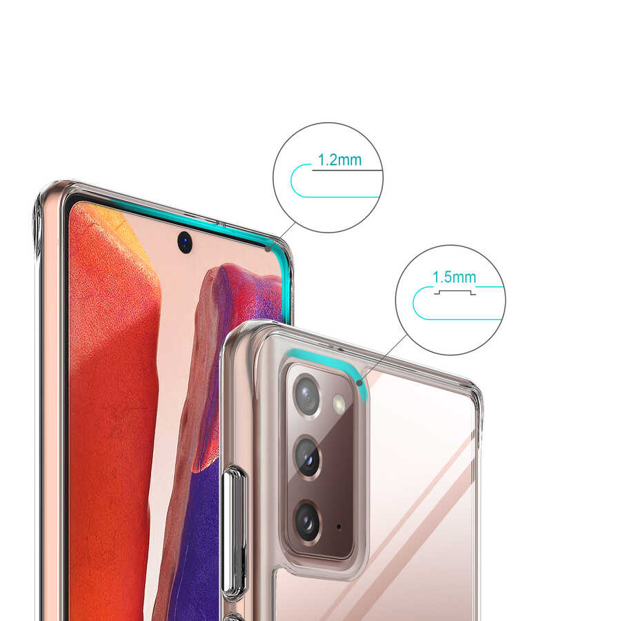 Galaxy Note 20 Kılıf Zore Gard Silikon Renksiz