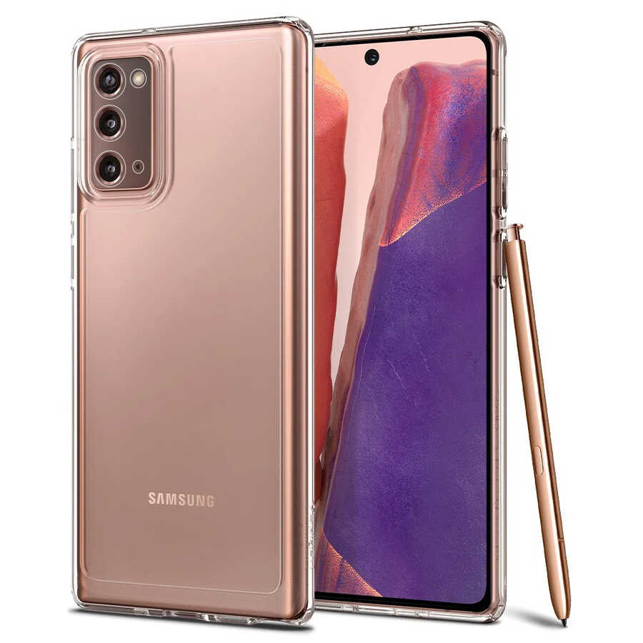 Galaxy Note 20 Kılıf Zore Kamera Korumalı Süper Silikon Kapak Renksiz