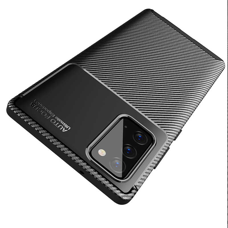 Galaxy Note 20 Kılıf Zore Negro Silikon Kapak Siyah