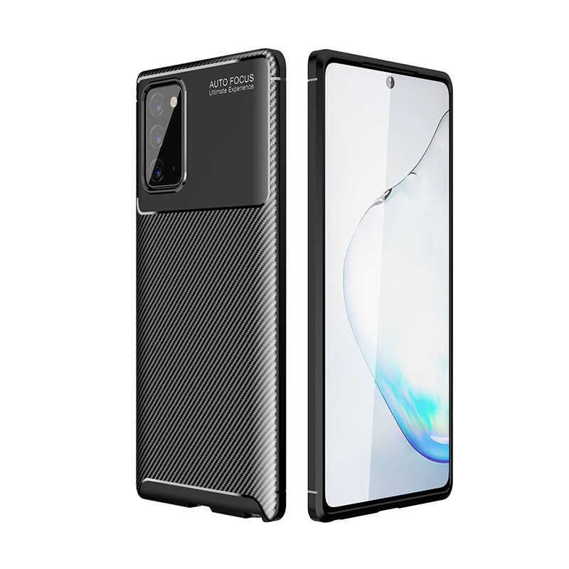 Galaxy Note 20 Kılıf Zore Negro Silikon Kapak Siyah