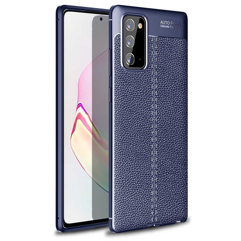 Galaxy Note 20 Kılıf Zore Niss Silikon Kapak Lacivert