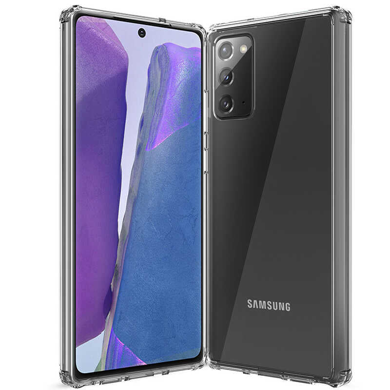 Galaxy Note 20 Kılıf Zore Nitro Anti Shock Silikon Renksiz