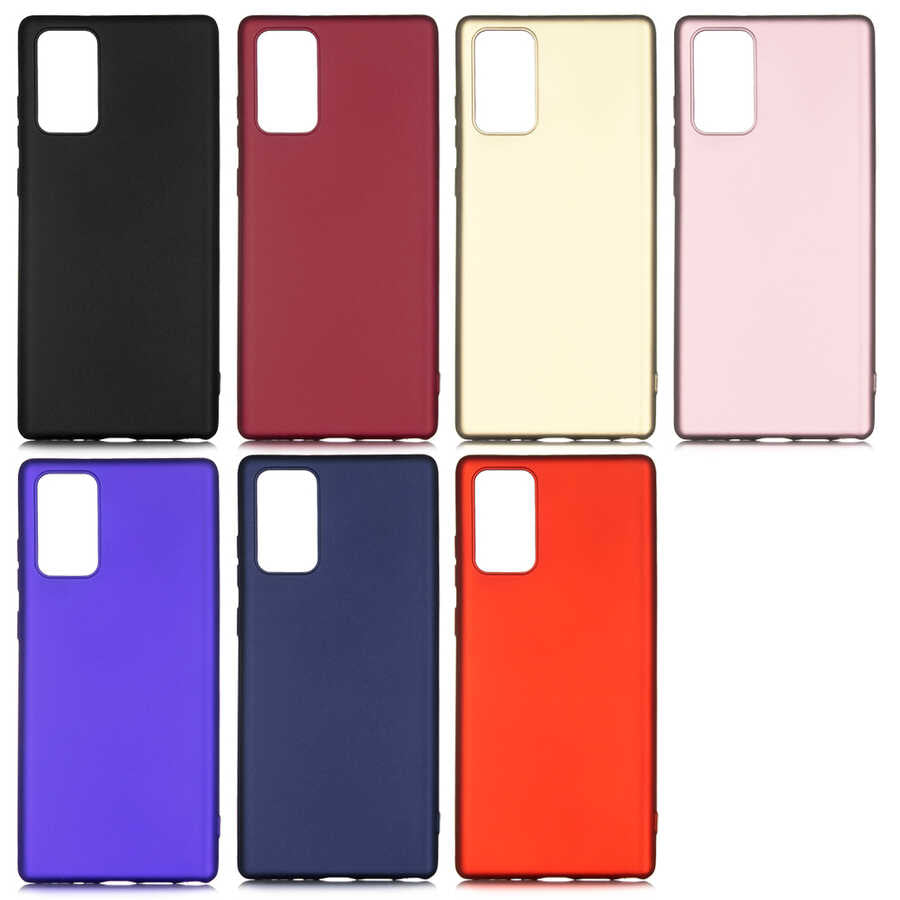 Galaxy Note 20 Kılıf Zore Premier Silikon Kapak Mürdüm