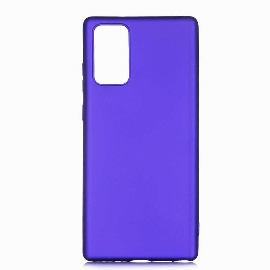 Galaxy Note 20 Kılıf Zore Premier Silikon Kapak Saks Mavi
