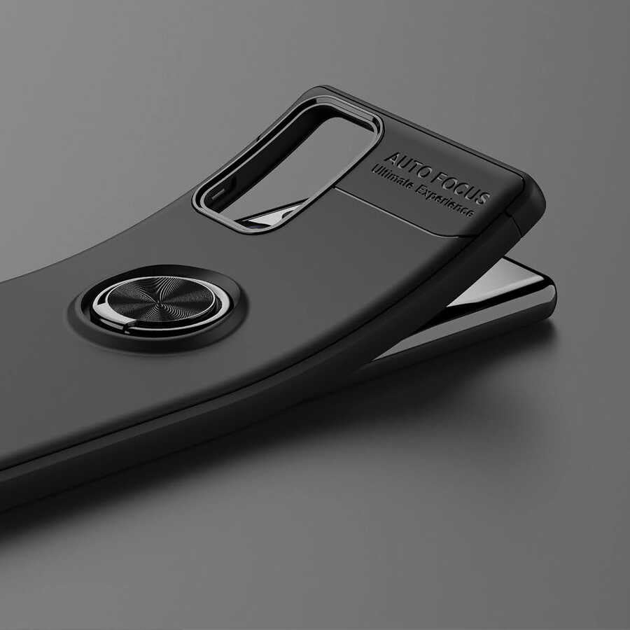 Galaxy Note 20 Kılıf Zore Ravel Silikon Kapak Siyah
