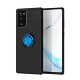 Galaxy Note 20 Kılıf Zore Ravel Silikon Kapak Siyah-Mavi