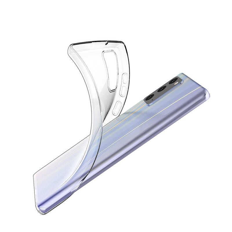 Galaxy Note 20 Kılıf Zore Süper Silikon Kapak Renksiz
