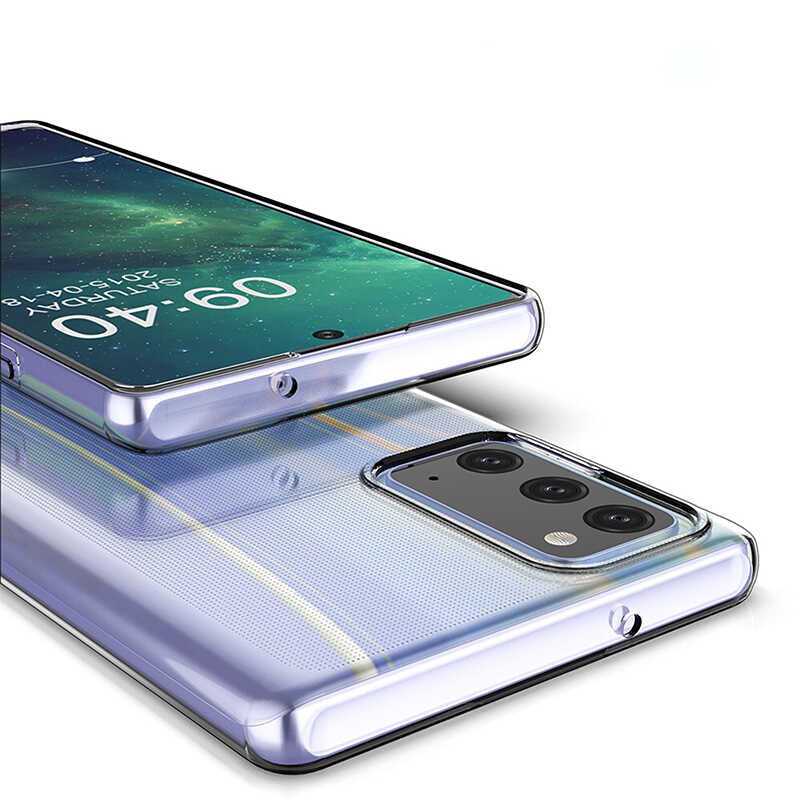 Galaxy Note 20 Kılıf Zore Süper Silikon Kapak Renksiz