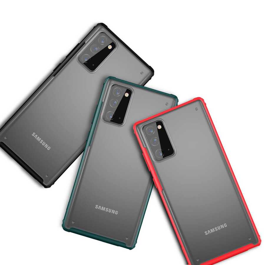 Galaxy Note 20 Kılıf Zore Volks Kapak Kırmızı