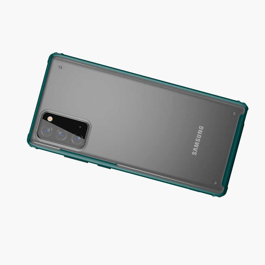 Galaxy Note 20 Kılıf Zore Volks Kapak Koyu Yeşil
