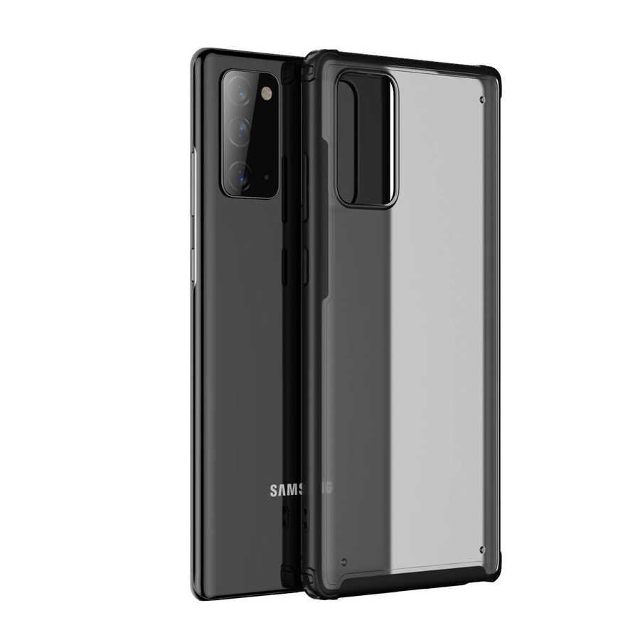 Galaxy Note 20 Kılıf Zore Volks Kapak Siyah