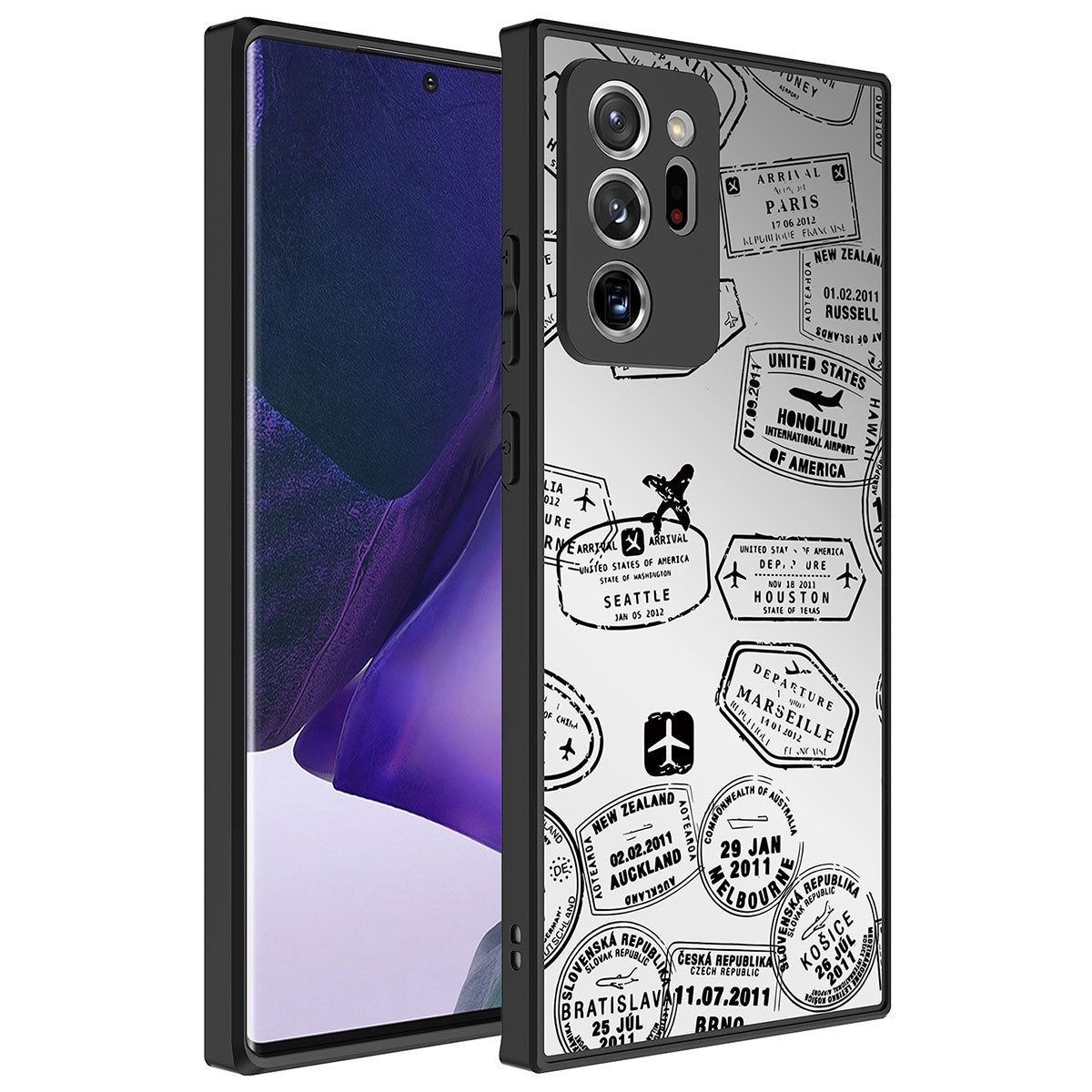 Galaxy Note 20 Ultra Kılıf Aynalı Desenli Kamera Korumalı Parlak Zore Mirror Kapak Ayna