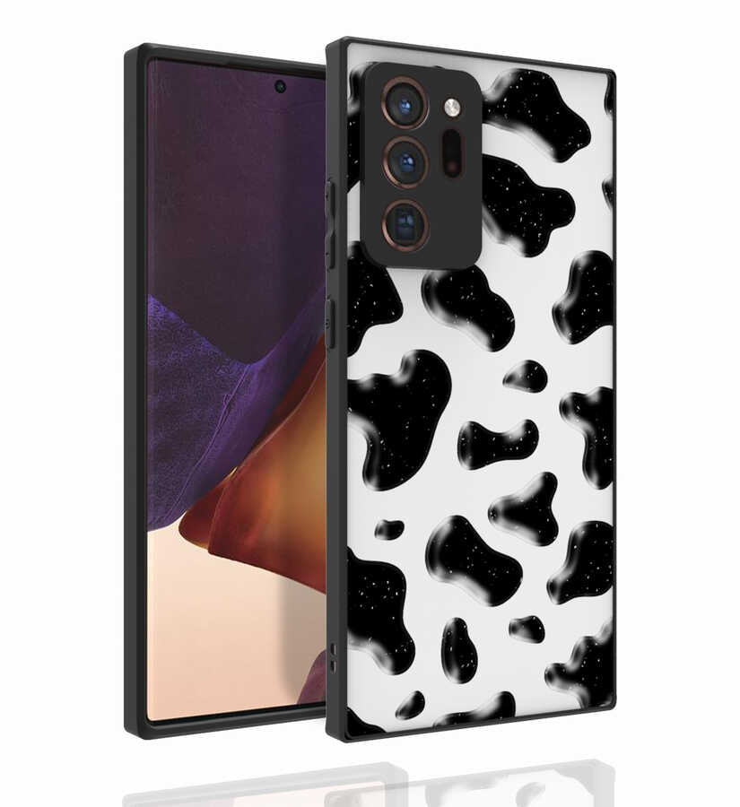 Galaxy Note 20 Ultra Kılıf Desenli Kamera Korumalı Parlak Zore Nora Kapak NO2