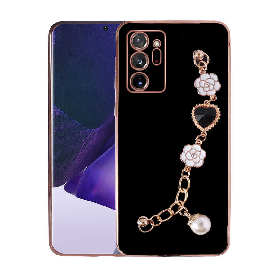 Galaxy Note 20 Ultra Kılıf El Tutamaçlı Kamera Korumalı Zore Taka Silikon Kapak Pembe