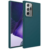 Galaxy Note 20 Ultra Kılıf Metal Çerçeve ve Buton Tasarımlı Silikon Zore Luna Kapak Koyu Yeşil