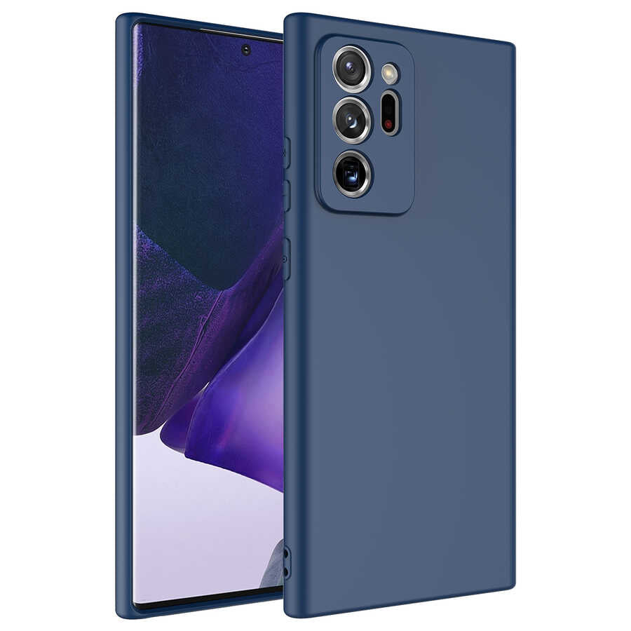 Galaxy Note 20 Ultra Kılıf Zore Mara Lansman Kapak Lacivert