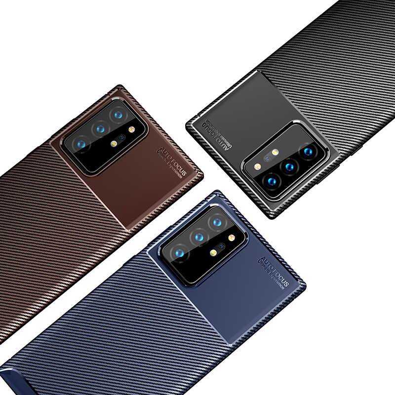 Galaxy Note 20 Ultra Kılıf Zore Negro Silikon Kapak Lacivert