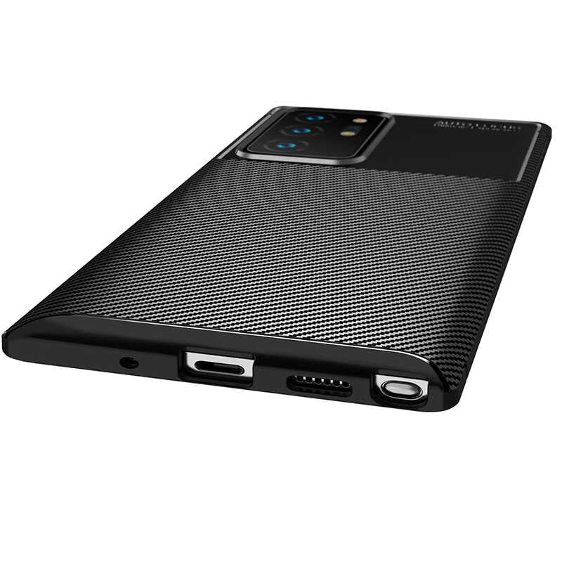 Galaxy Note 20 Ultra Kılıf Zore Negro Silikon Kapak Siyah