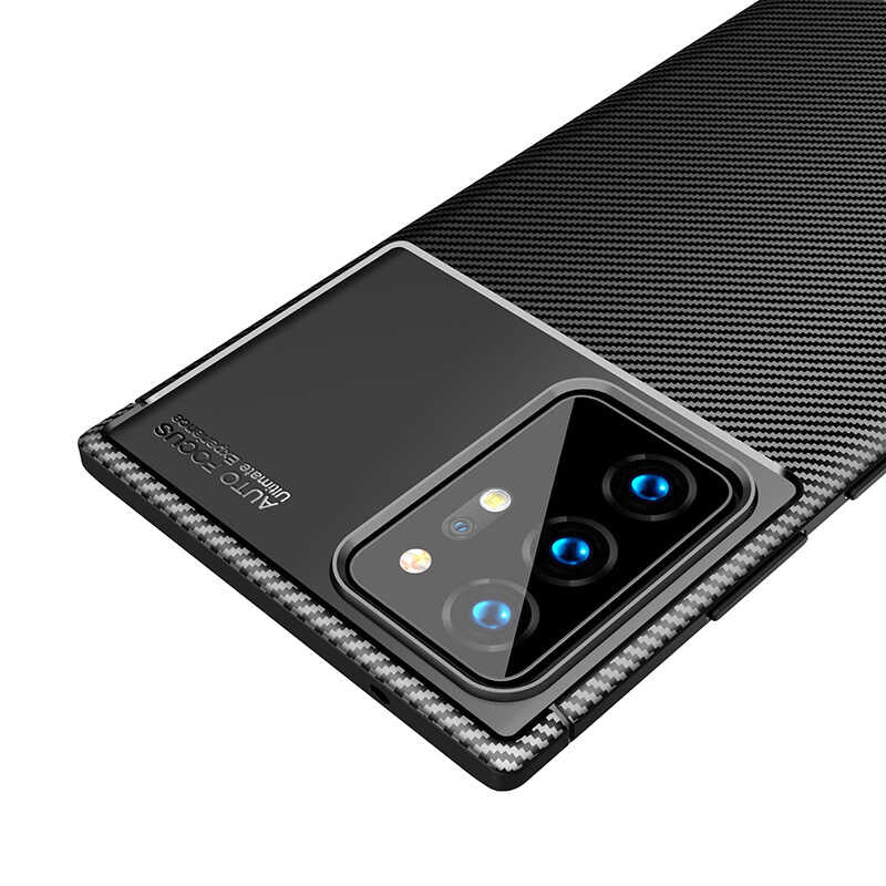 Galaxy Note 20 Ultra Kılıf Zore Negro Silikon Kapak Lacivert