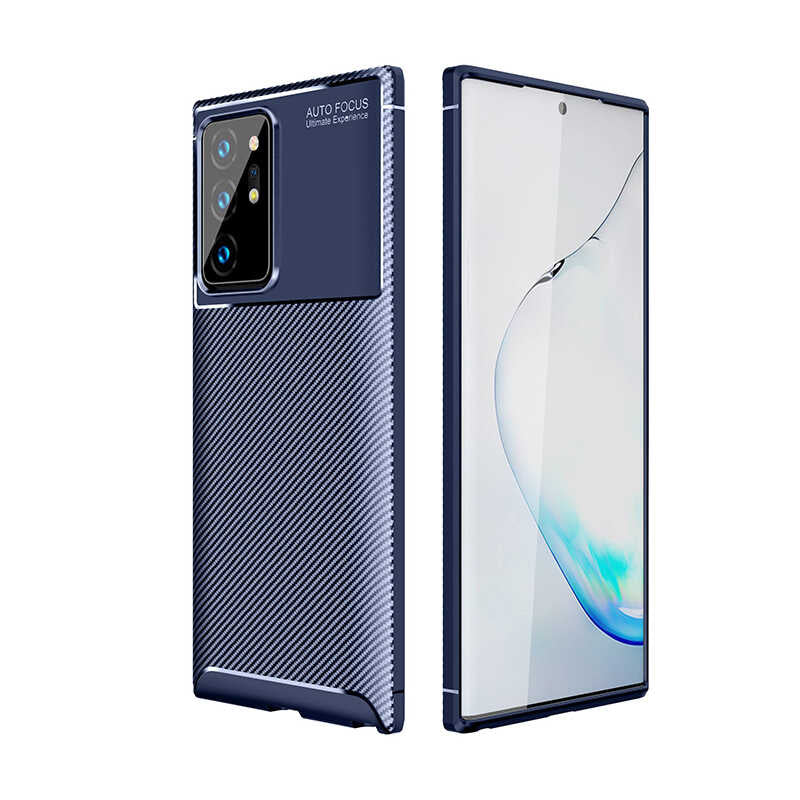 Galaxy Note 20 Ultra Kılıf Zore Negro Silikon Kapak Lacivert