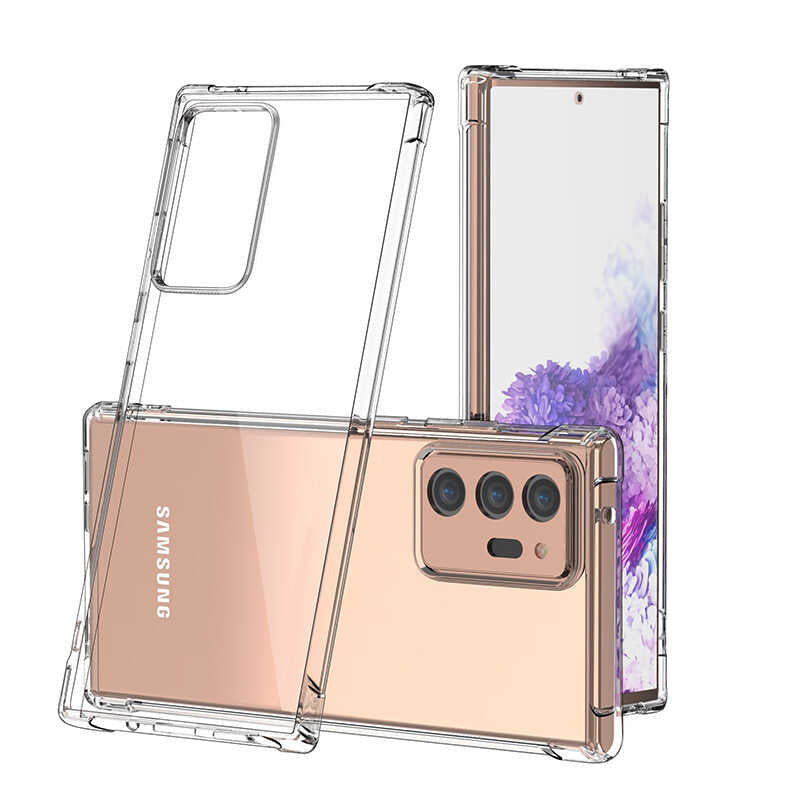 Galaxy Note 20 Ultra Kılıf Zore Nitro Anti Shock Silikon Renksiz