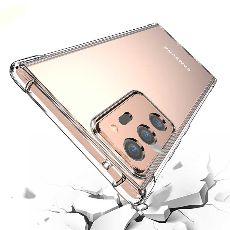 Galaxy Note 20 Ultra Kılıf Zore Nitro Anti Shock Silikon Renksiz