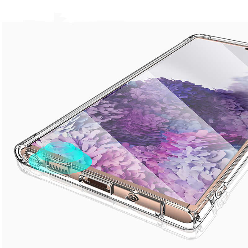 Galaxy Note 20 Ultra Kılıf Zore Nitro Anti Shock Silikon Renksiz