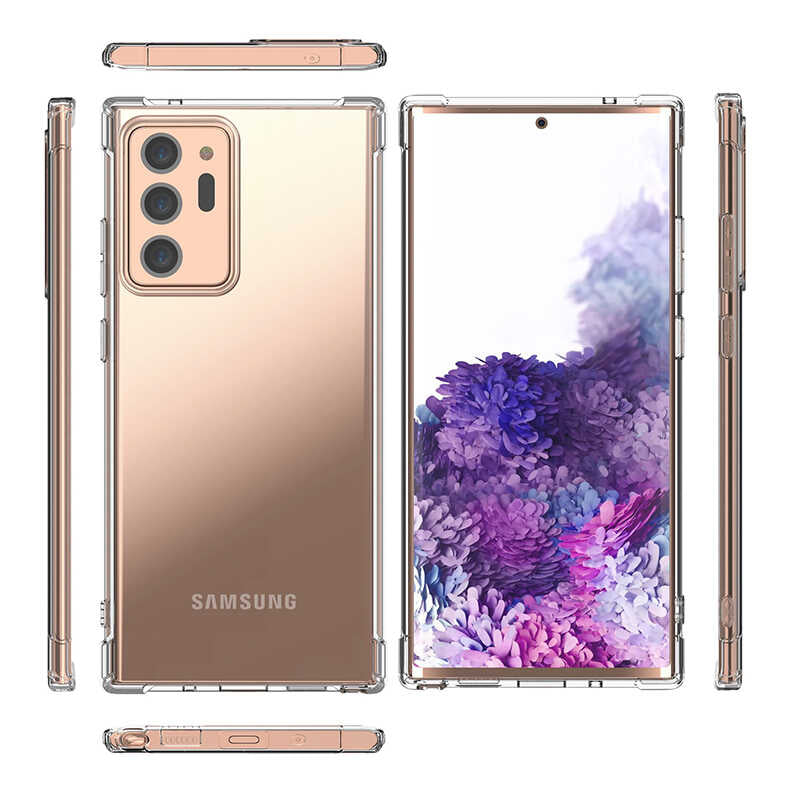 Galaxy Note 20 Ultra Kılıf Zore Nitro Anti Shock Silikon Renksiz
