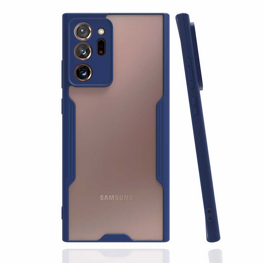 Galaxy Note 20 Ultra Kılıf Zore Parfe Kapak Lacivert