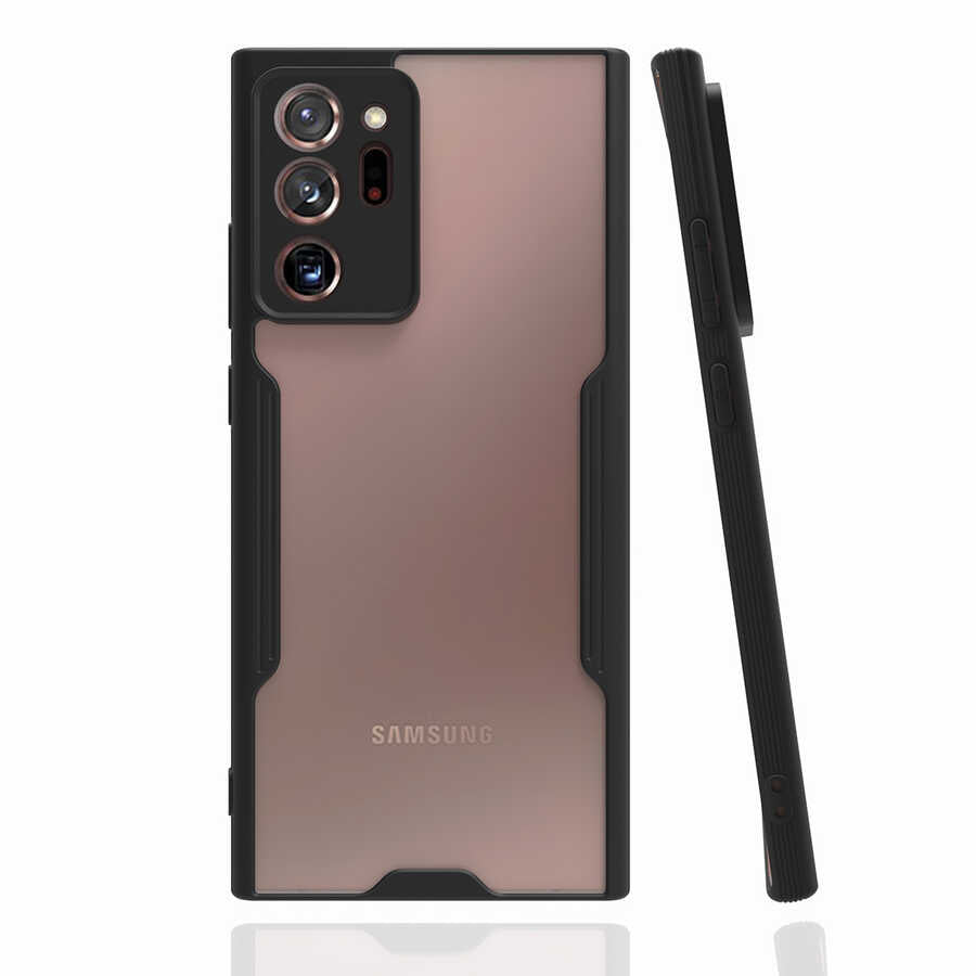 Galaxy Note 20 Ultra Kılıf Zore Parfe Kapak Siyah